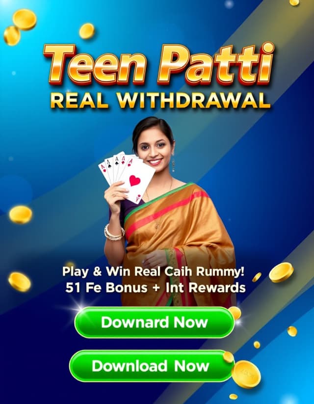 Teen Patti Real Cash Withdrawal Banner